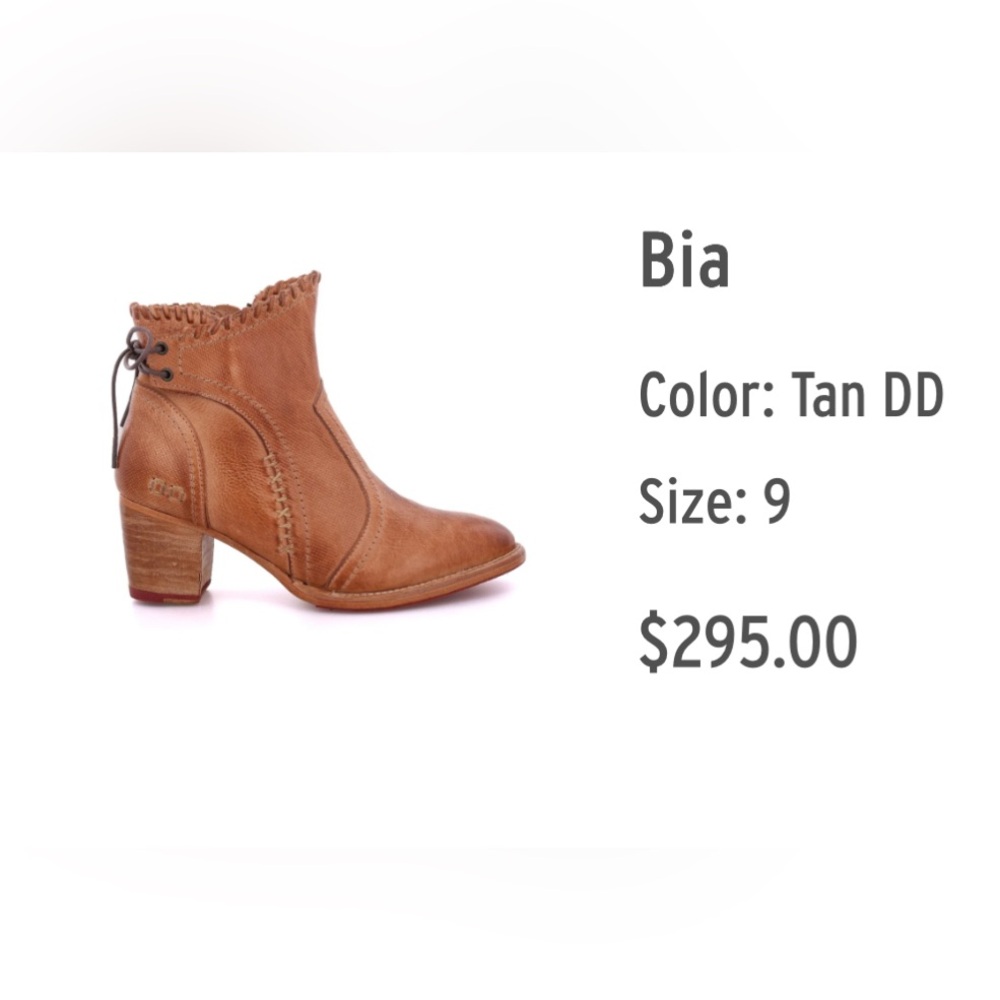 Bed Stu Bia Tan Ankle Booties, worn once.